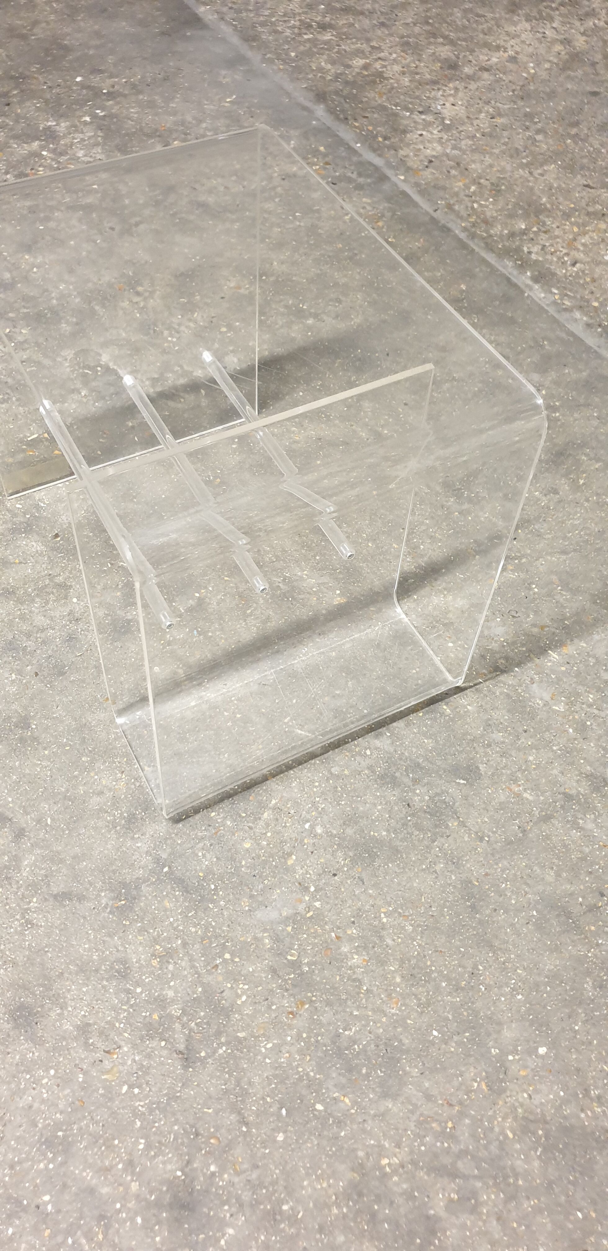 Vintage Plexiglas coffee table David Lange