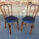 2 Restaurant chairs bent wood imitation vintage leather French bistro