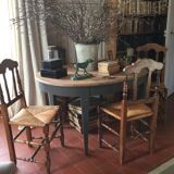 Lot of 8 old walnut chairs