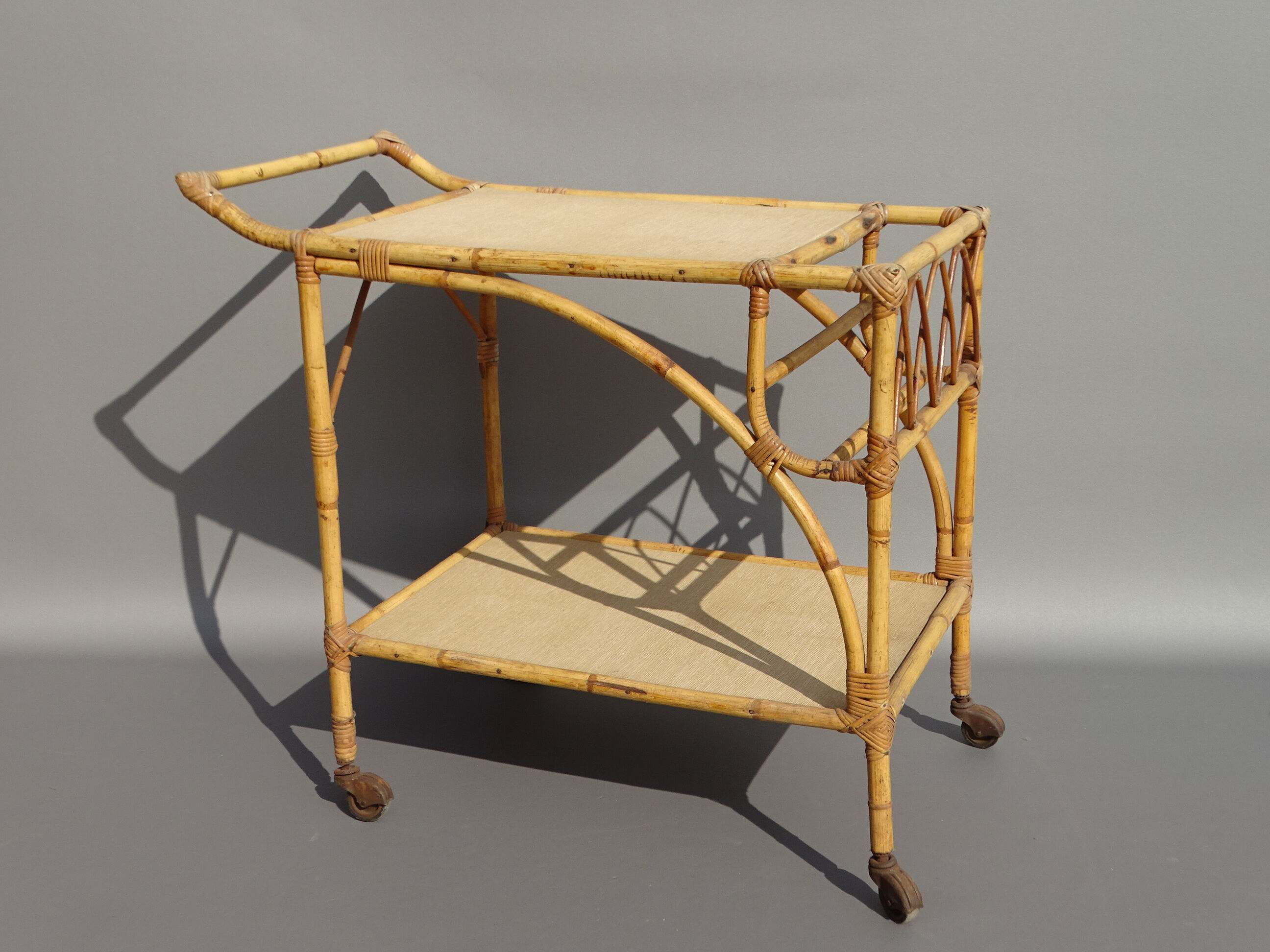 Trolling trolley served in rattan