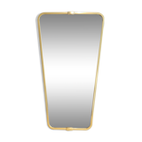 Asymmetrical vintage brass mirror45x81cm