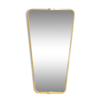 Asymmetrical vintage brass mirror45x81cm