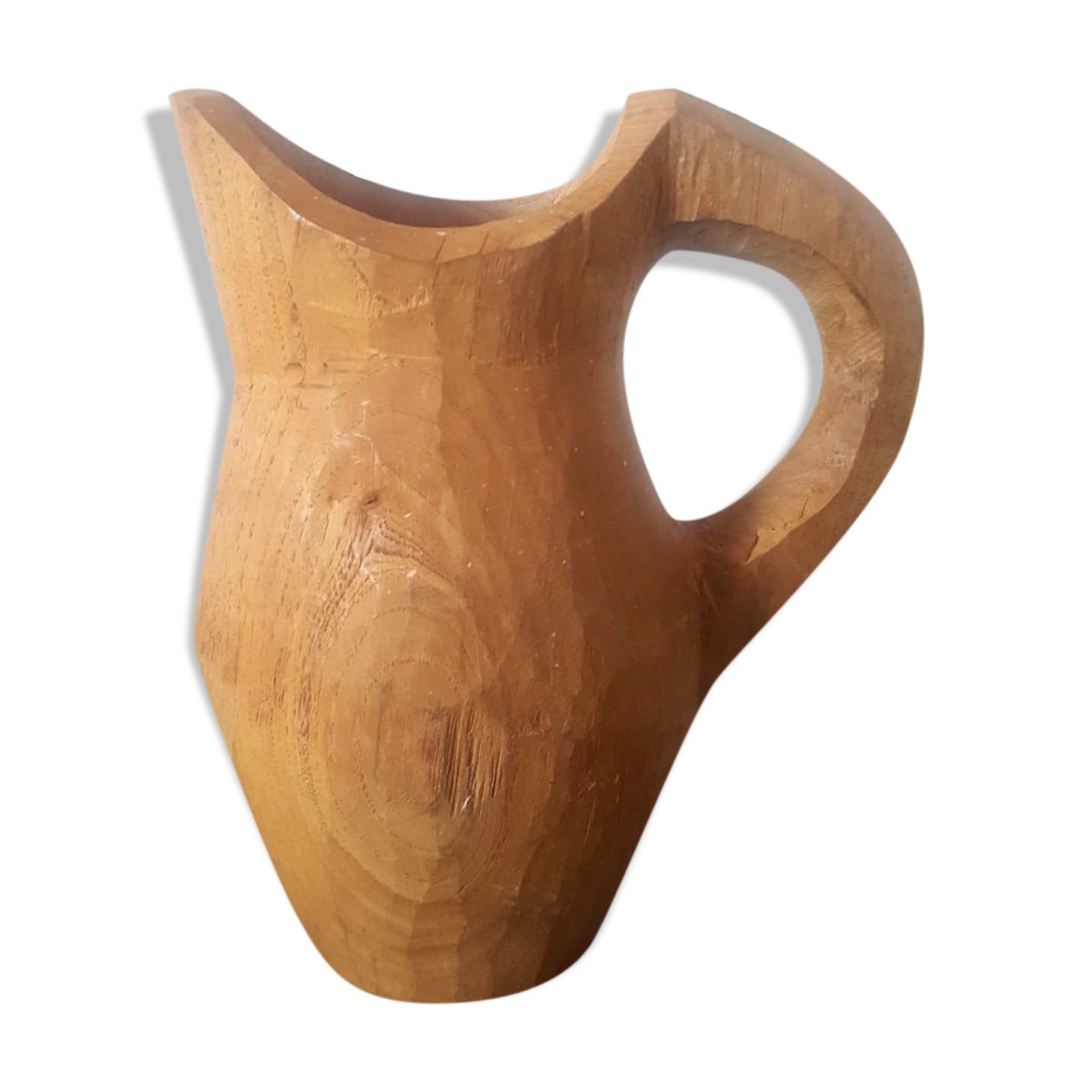 Early 20th century raw wood pitcher