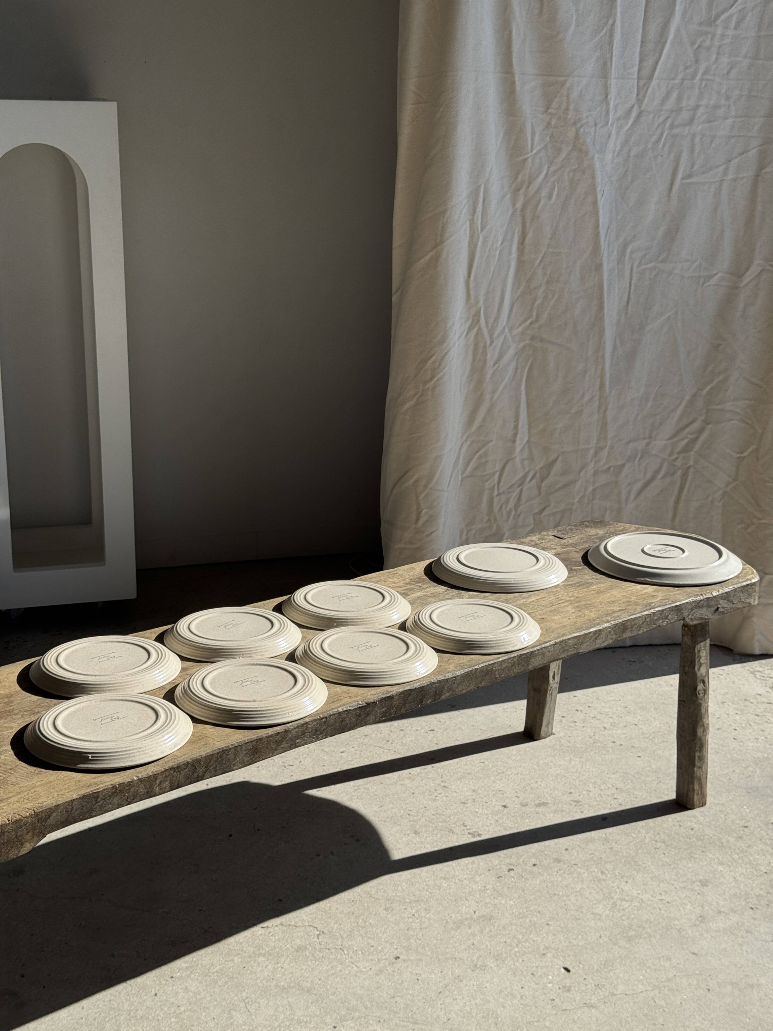 Lunéville table service Art Workshop 8 plates and 2 serving dishes