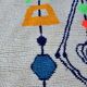 Large Moroccan rug made of natural wool, dimensions 250x150 cm, handmade.