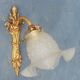 Wall lamp early twentieth in bronze and glass