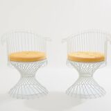 Mathieu Matégot pair of Anthéor armchairs 1950s