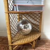 rattan corner shelf from the 60s and 70s