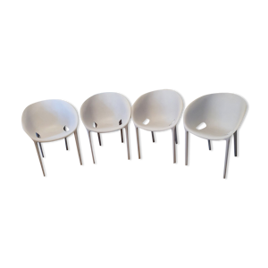 4 chaises soft egg Philippe Starck édition driade, italie