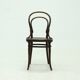 Antique Thonet Bistro Chair with Decorative Legs and Perforated Seat 1920s