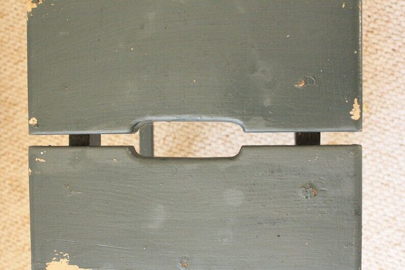 Antique French wooden stool