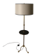 Tripod floor lamp with adjustable height and shelf from the 1960s.