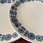 Set of 6 dessert plates Lunéville Blue Flowers – Vintage crockery