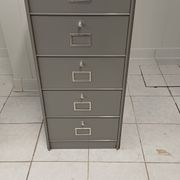 Industrial metal filing cabinet Bauche – 5 drawers – 1950s