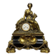 Napoleon III period clock in gilded bronze and marble circa 1850