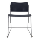 Chaise latérale noire et chrome David Rowland 40/4 des années 1970.