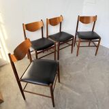 Set of 4 Italian chairs by Gianfranco Frattini.