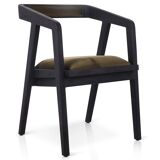 Paire de chaises en bois brûlé