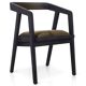 Pair of burnt wood chairs