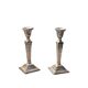 Pair of silver-plated candlesticks – Louis XVI decor – 19th century England