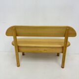 Vintage Danish Ansager mobler solid wooden bench , 1970s