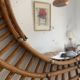 Vintage 1960s sunburst rattan ortf style spiral eye mirror - 90 x 67 cm