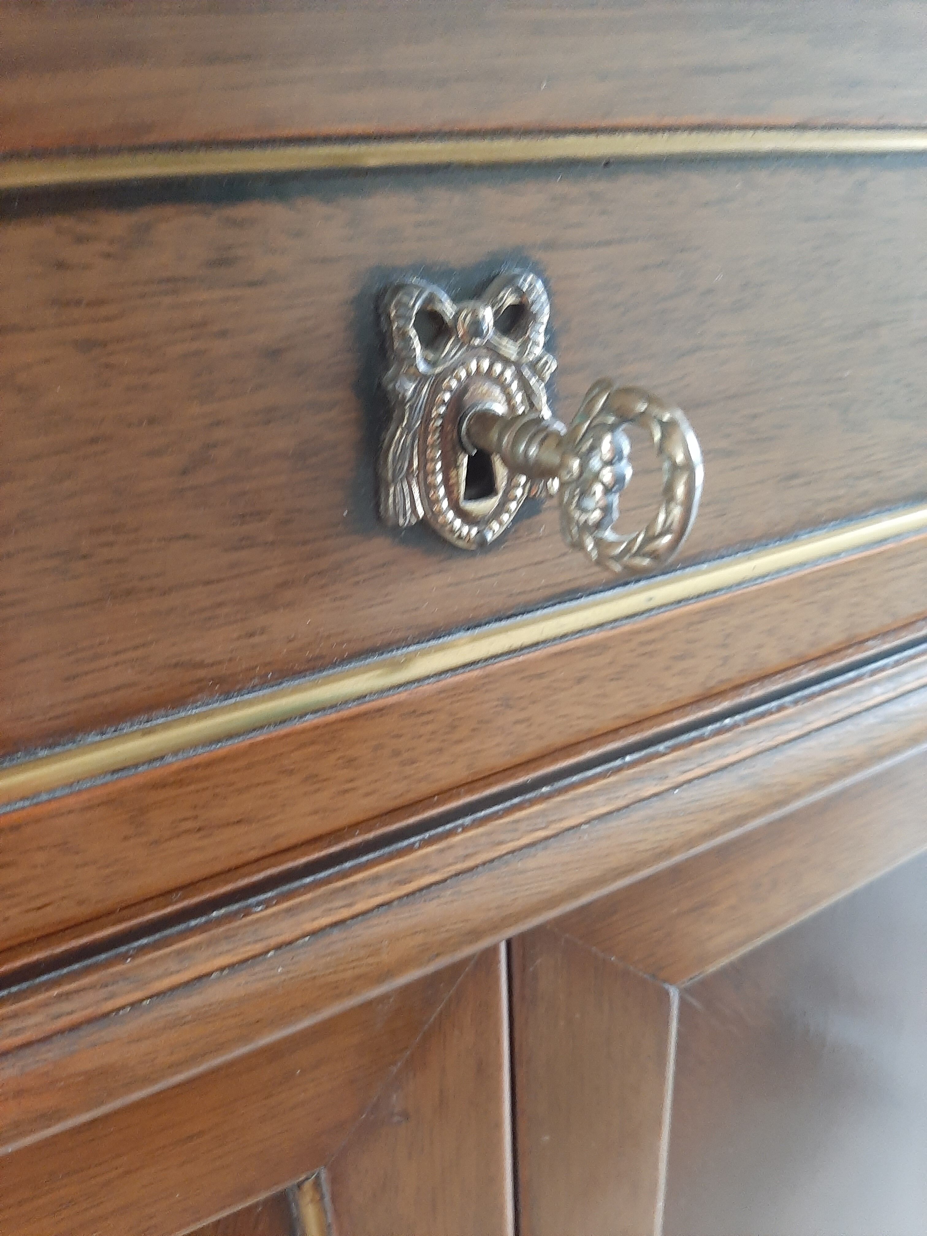 vintage - Small style chest of drawers - Louis XVI marble top with 1 drawer and 2 doors
