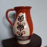 Pitcher vase signed Sitar glazed ceramic origin Romanian origin