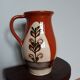 Pitcher vase signed Sitar glazed ceramic origin Romanian origin