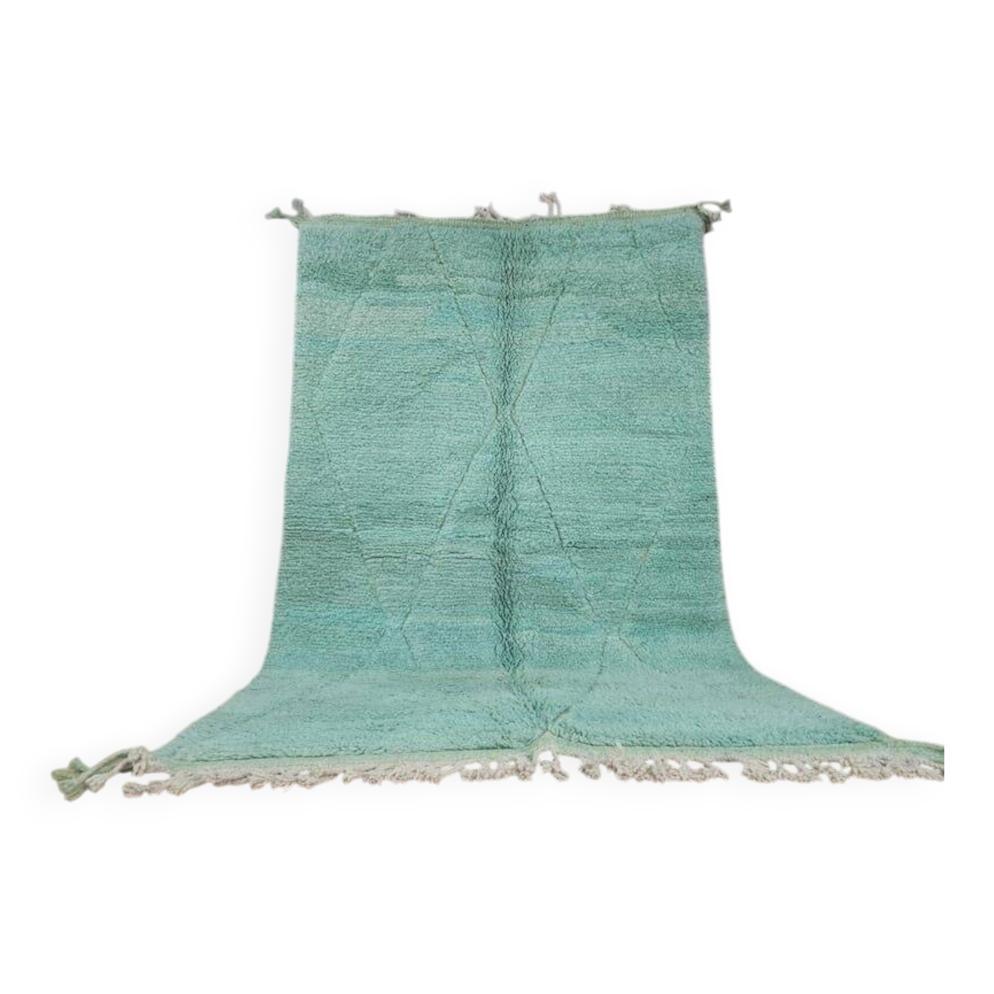 Handmade natural wool rug, size 100 x 200 cm