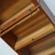 German oak bookcase with folding doors, ca 1900