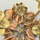 Sculptural coffee table with lighting by Henri Fernandez, France 70s