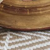 Antique oval gilded stucco mirror