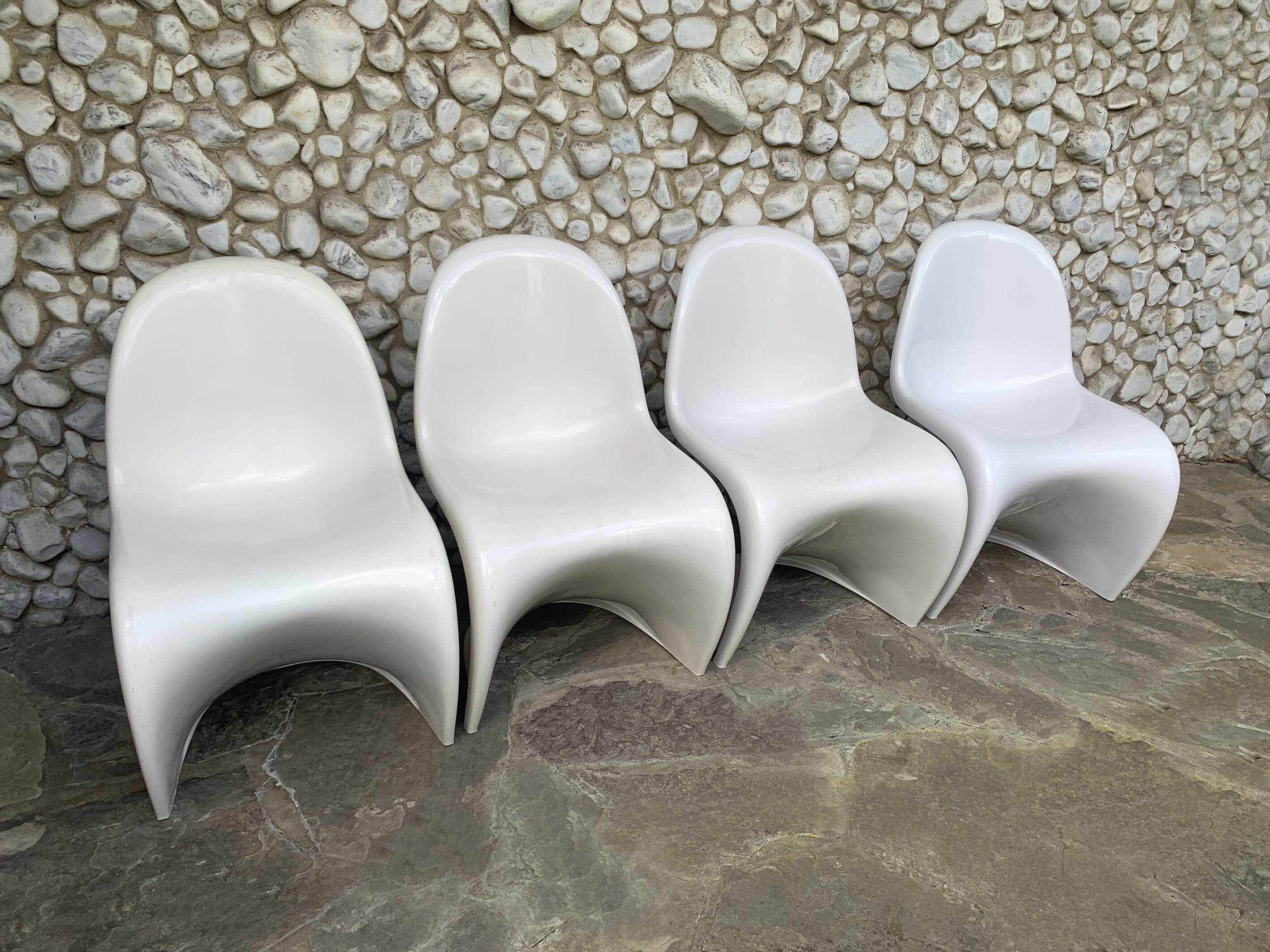 S chairs by Verner Panton for Herman Miller Fehlbaum Production, series of 4