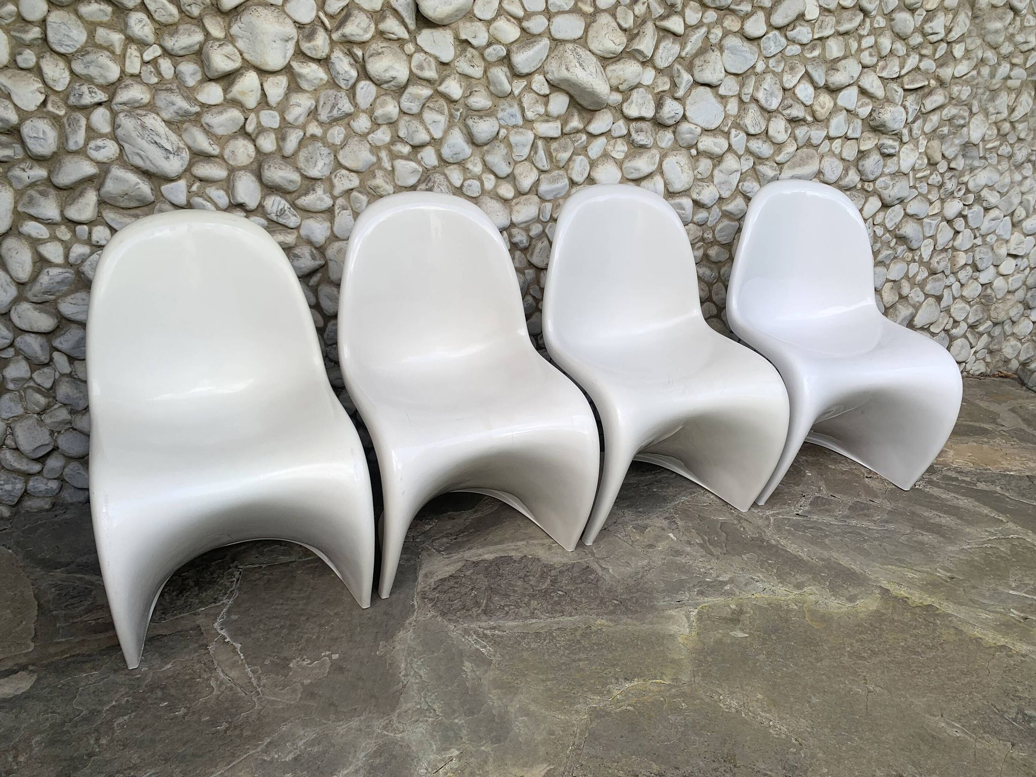 S chairs by Verner Panton for Herman Miller Fehlbaum Production, series of 4