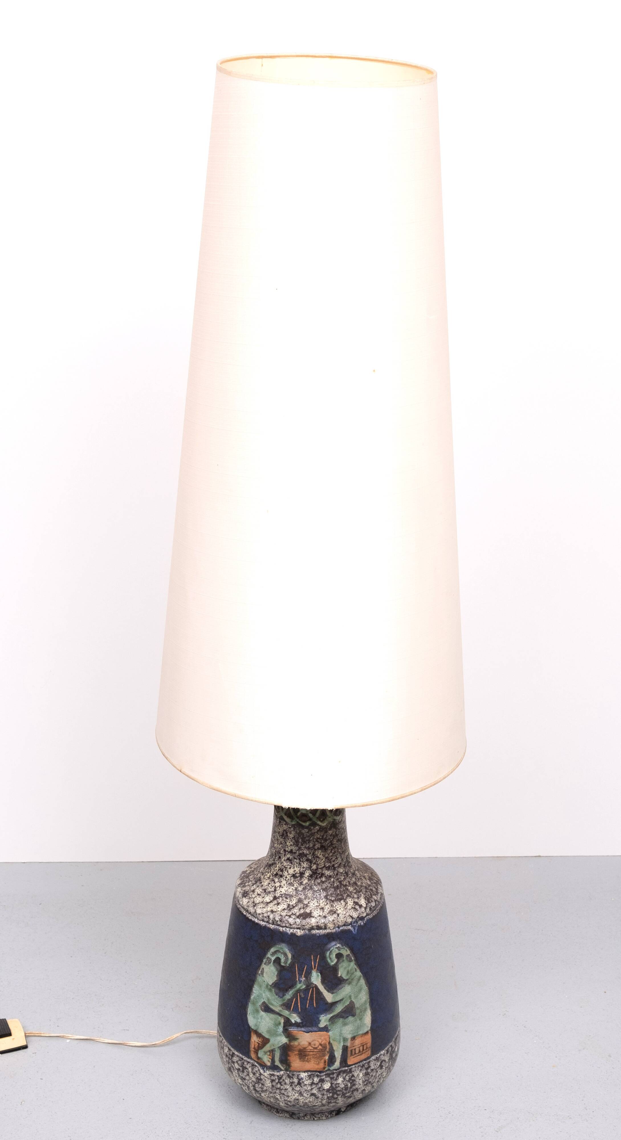 Walter Gerhards Ceramic Floor lamp  1960s Germany