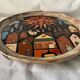 Enamelled ceramic dish by Martine Azema Vallauris 1970