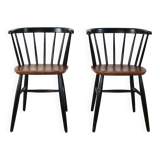 Paire de chaises scandinaves dans le goût de Tapiovaara, 1960