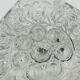 Square ceiling light in molded glass with relief