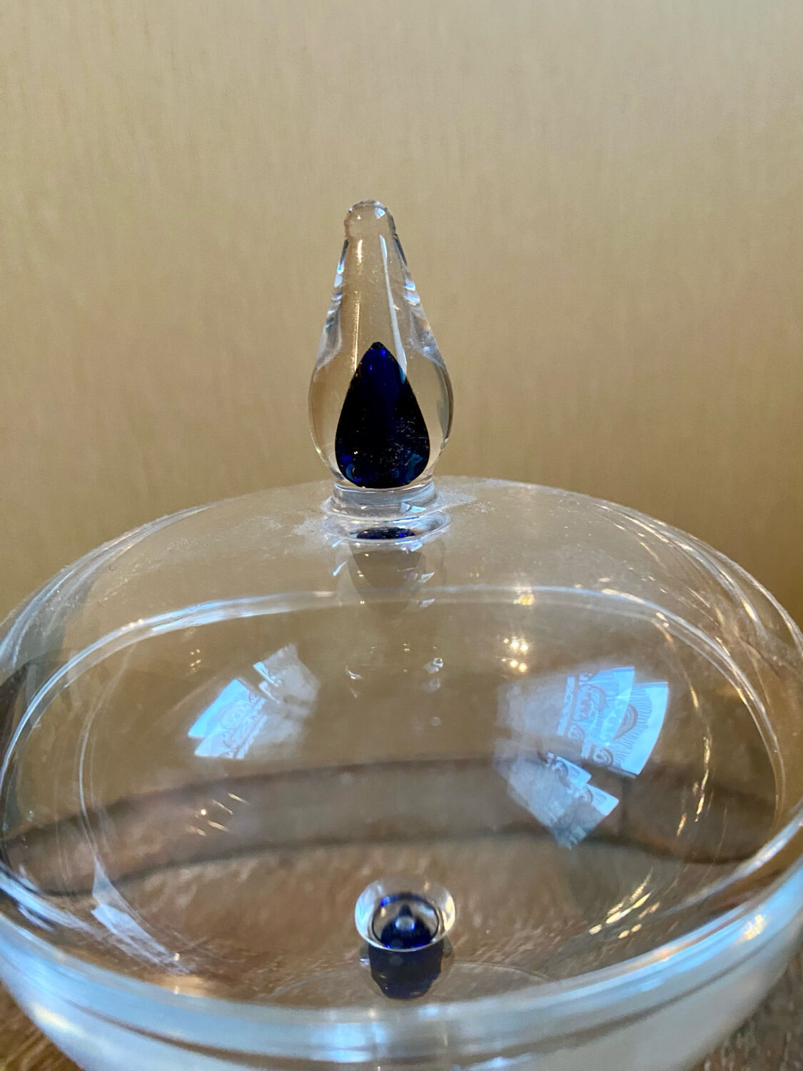 Decorative Sugar Bowl & Bonbonnière – Cristal d'Arques "Venice Sapphire"