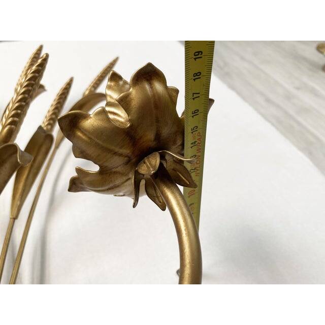 Contemporary gold florentine wrought iron ears wall lamp