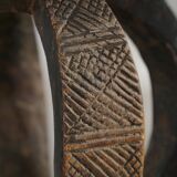 African Dogon stool from the mid-20th century, hand-carved in wood, Wabi-Sabi style.