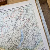 Mongolie, Asie. Planche géographique imprimée en 1900.