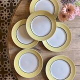 Set of 6 vintage flat plates Moulin des Loups