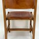 Set of 6 Maison Regain Chairs - Solid Elm and Fawn Leather - Circa 70