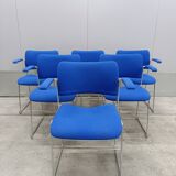 David Lincoln Rowland Set of 6 stackable armchairs model "Howe 40/4