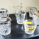 Former cut glass glass bucket & inox
