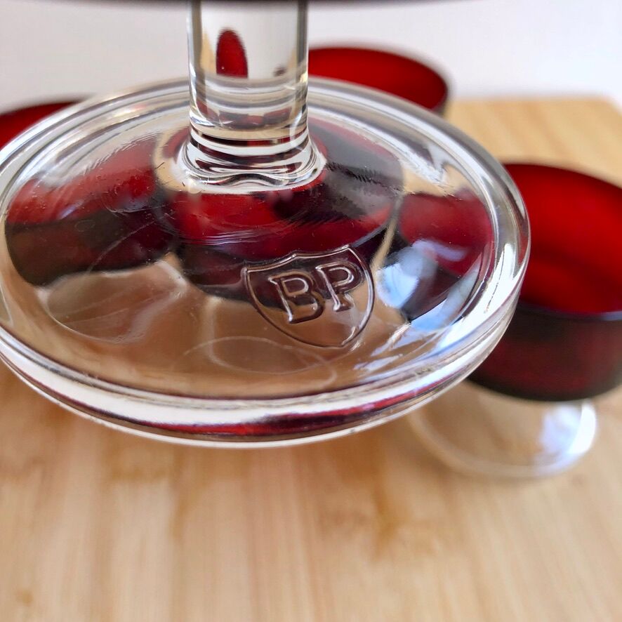 BP Red Luminarc Cups