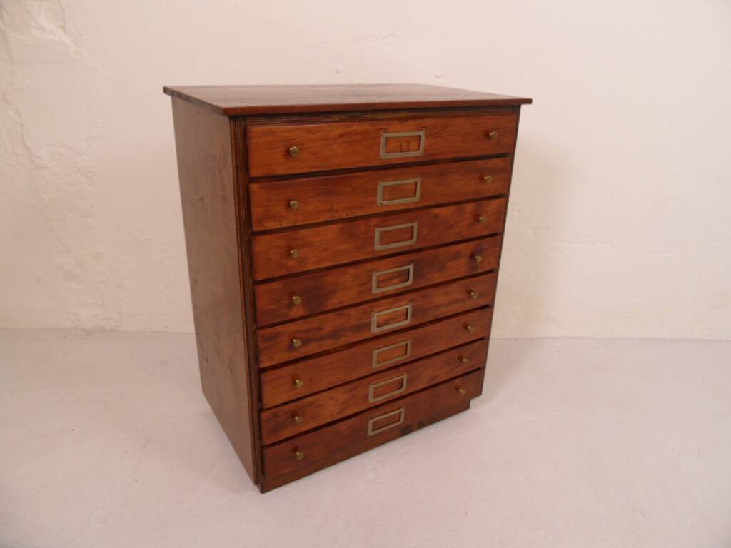 Classeur d'horloger ancien avec tiroirs