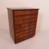 Classeur d'horloger ancien avec tiroirs